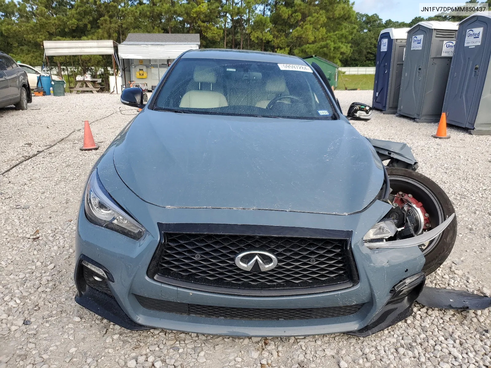 2021 Infiniti Q50 Red Sport 400 VIN: JN1FV7DP6MM850437 Lot: 59597284