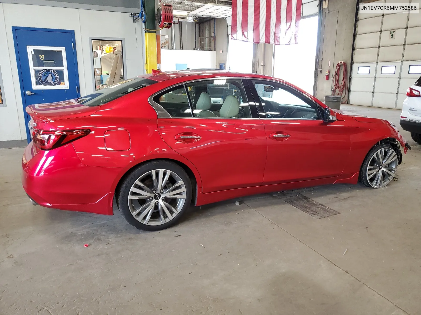 2021 Infiniti Q50 Sensory VIN: JN1EV7CR6MM752586 Lot: 63507614