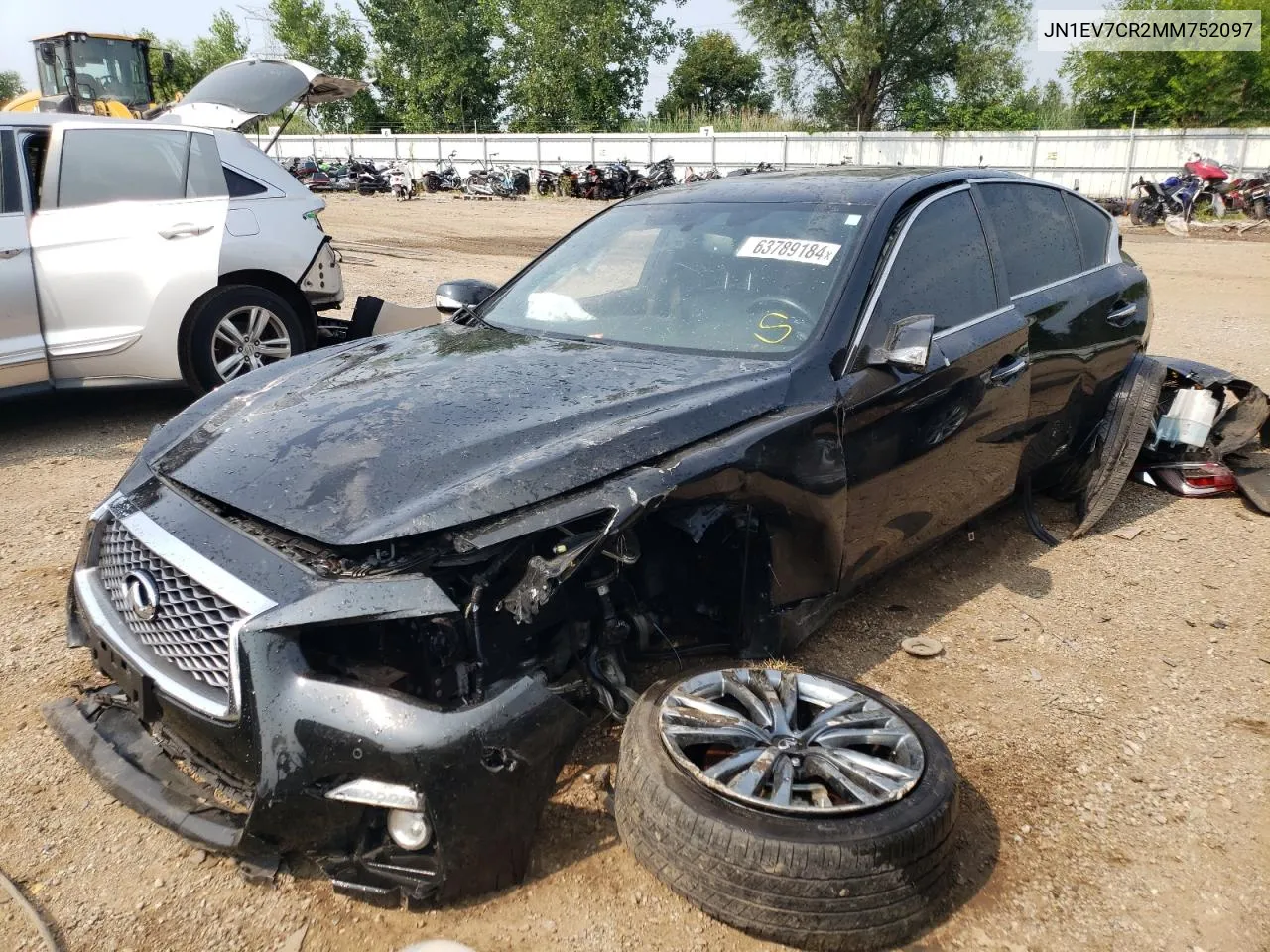 2021 Infiniti Q50 Sensory VIN: JN1EV7CR2MM752097 Lot: 63789184