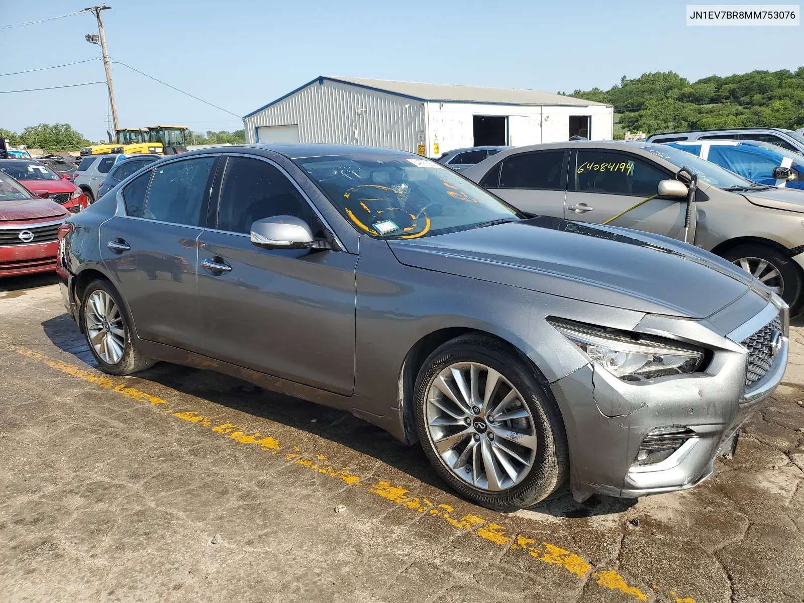 2021 Infiniti Q50 Luxe VIN: JN1EV7BR8MM753076 Lot: 64990564