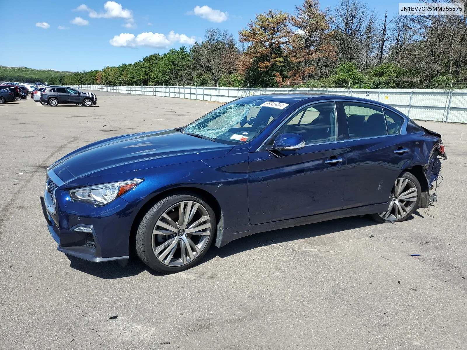 2021 Infiniti Q50 Sensory VIN: JN1EV7CR5MM755575 Lot: 66245044