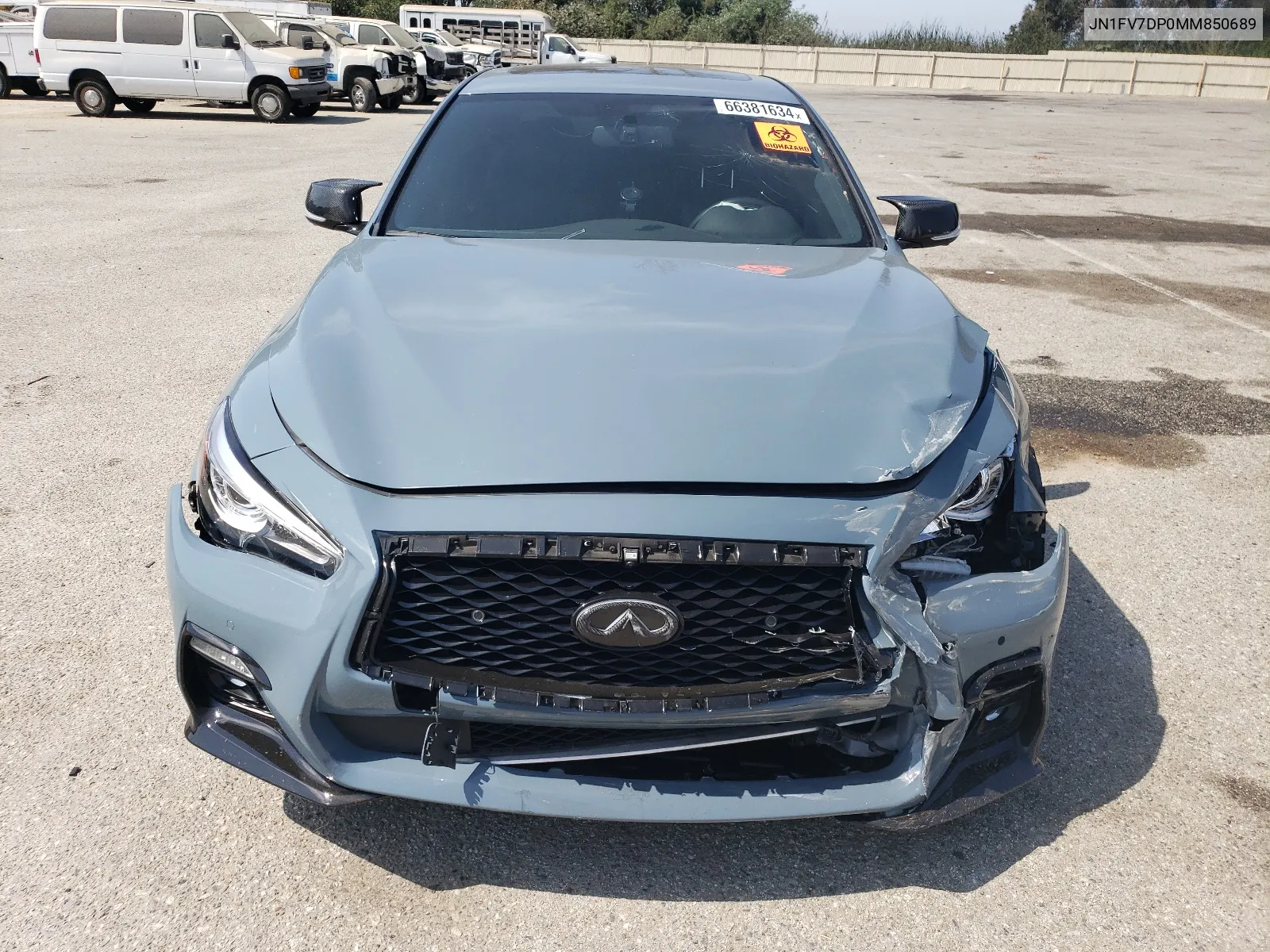 2021 Infiniti Q50 Red Sport 400 VIN: JN1FV7DP0MM850689 Lot: 66381634