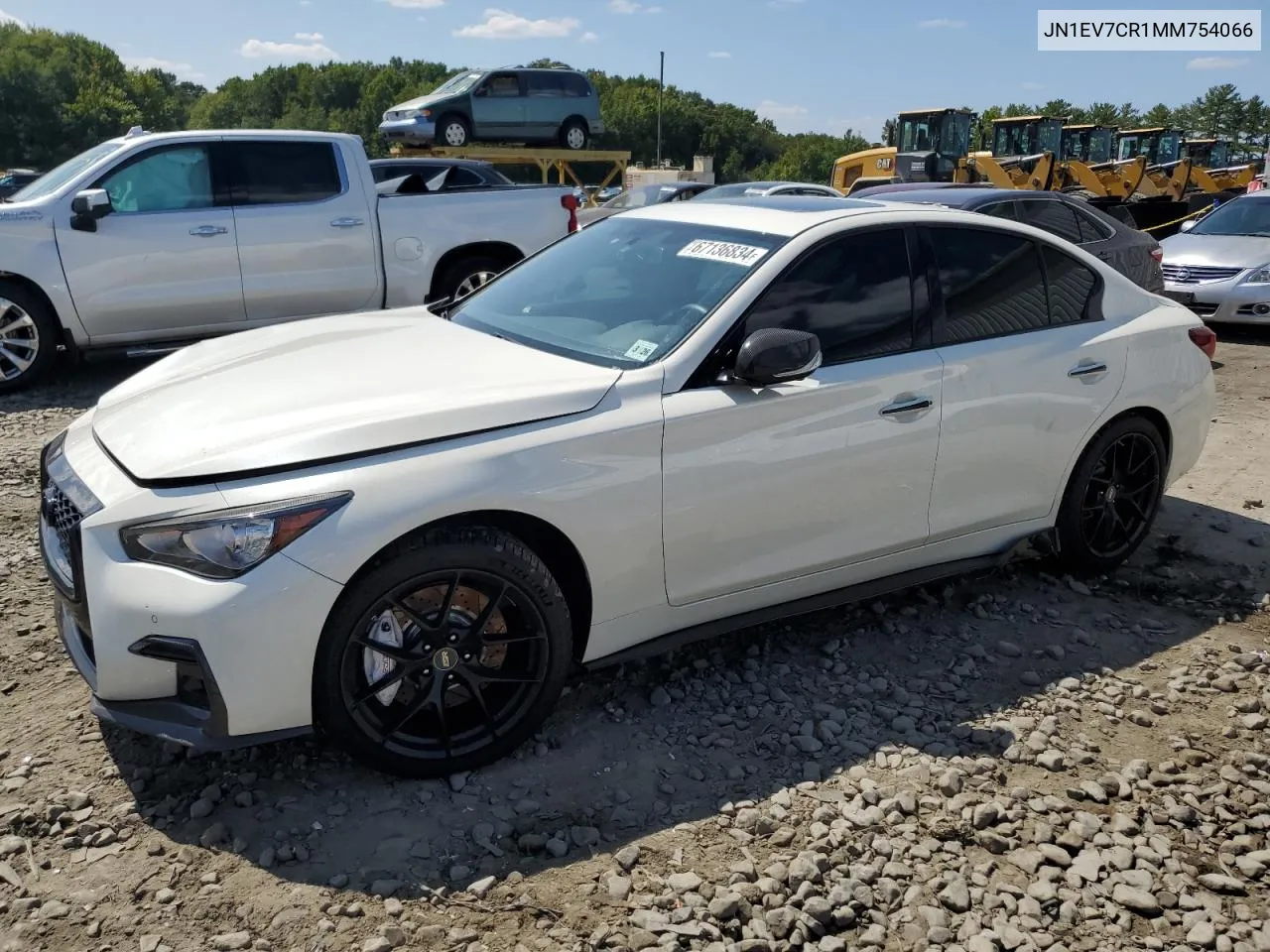 2021 Infiniti Q50 Sensory VIN: JN1EV7CR1MM754066 Lot: 67136834