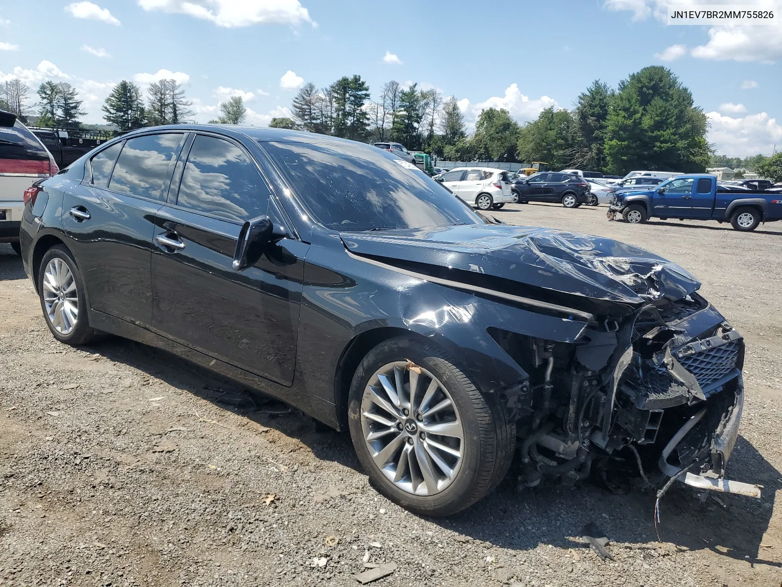 2021 Infiniti Q50 Luxe VIN: JN1EV7BR2MM755826 Lot: 67242614