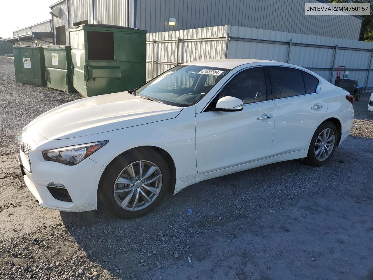 2021 Infiniti Q50 Pure VIN: JN1EV7AR2MM750157 Lot: 67636584