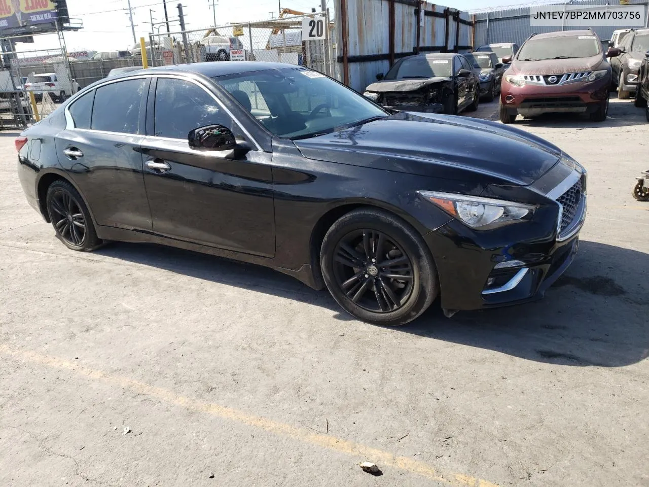 2021 Infiniti Q50 Luxe VIN: JN1EV7BP2MM703756 Lot: 68948284