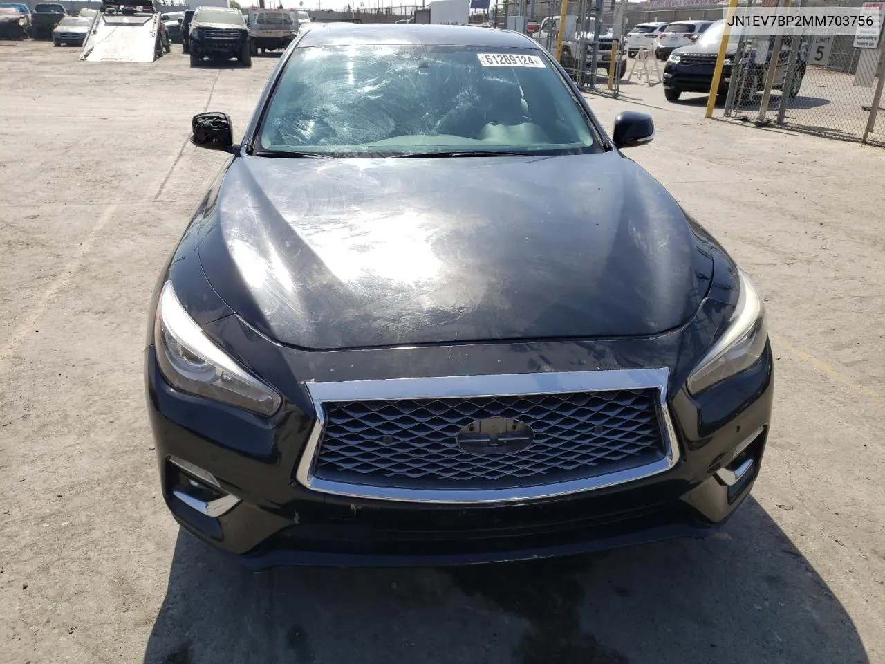 2021 Infiniti Q50 Luxe VIN: JN1EV7BP2MM703756 Lot: 68948284