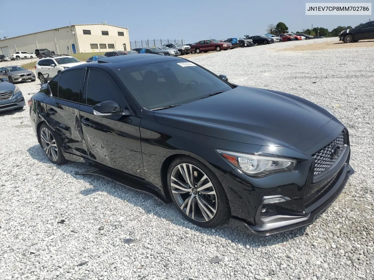 2021 Infiniti Q50 Sensory VIN: JN1EV7CP8MM702786 Lot: 70630544