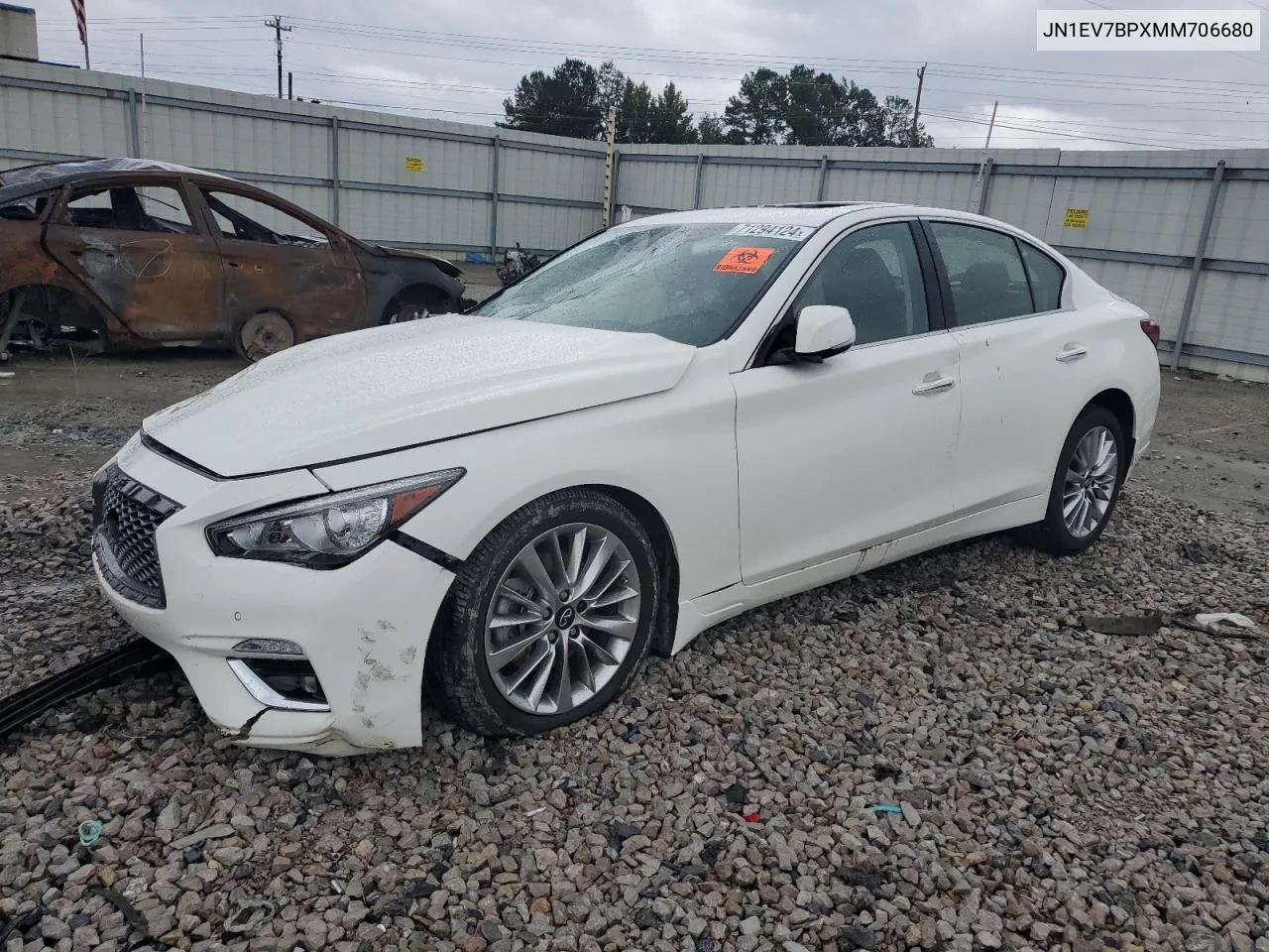 JN1EV7BPXMM706680 2021 Infiniti Q50 Luxe