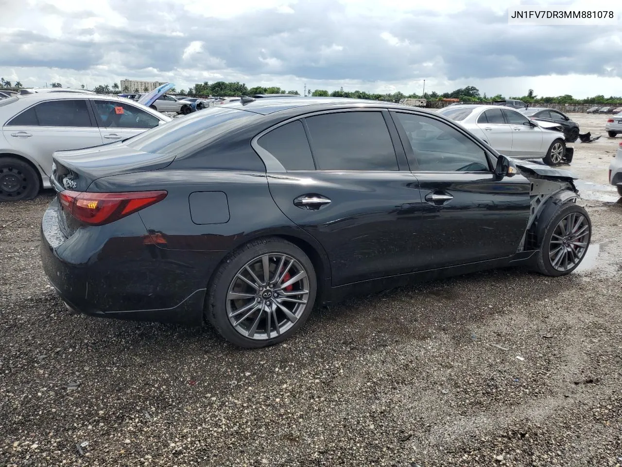 2021 Infiniti Q50 Red Sport 400 VIN: JN1FV7DR3MM881078 Lot: 71309394