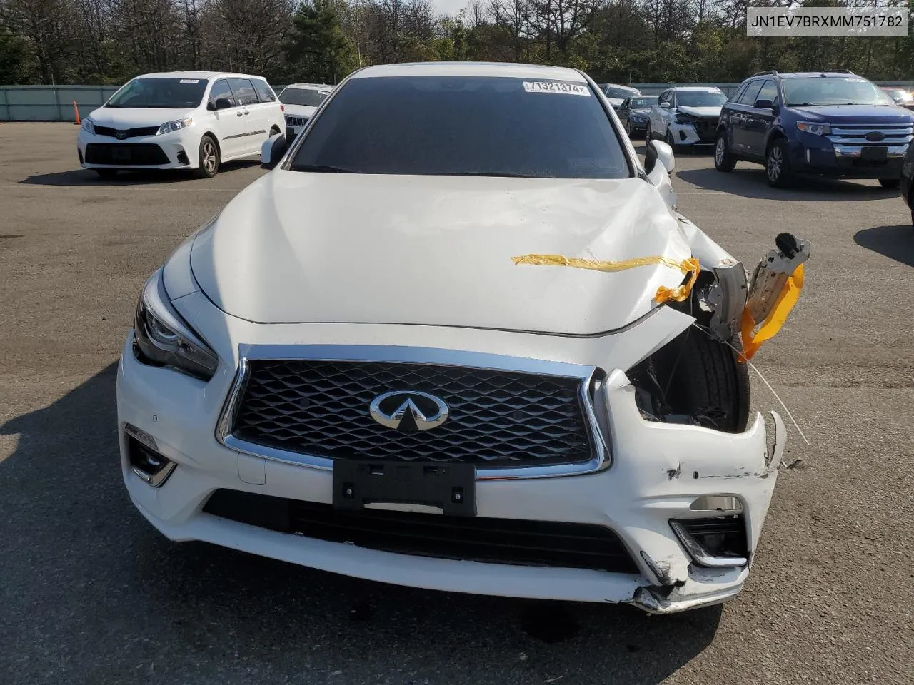 2021 Infiniti Q50 Luxe VIN: JN1EV7BRXMM751782 Lot: 71321374