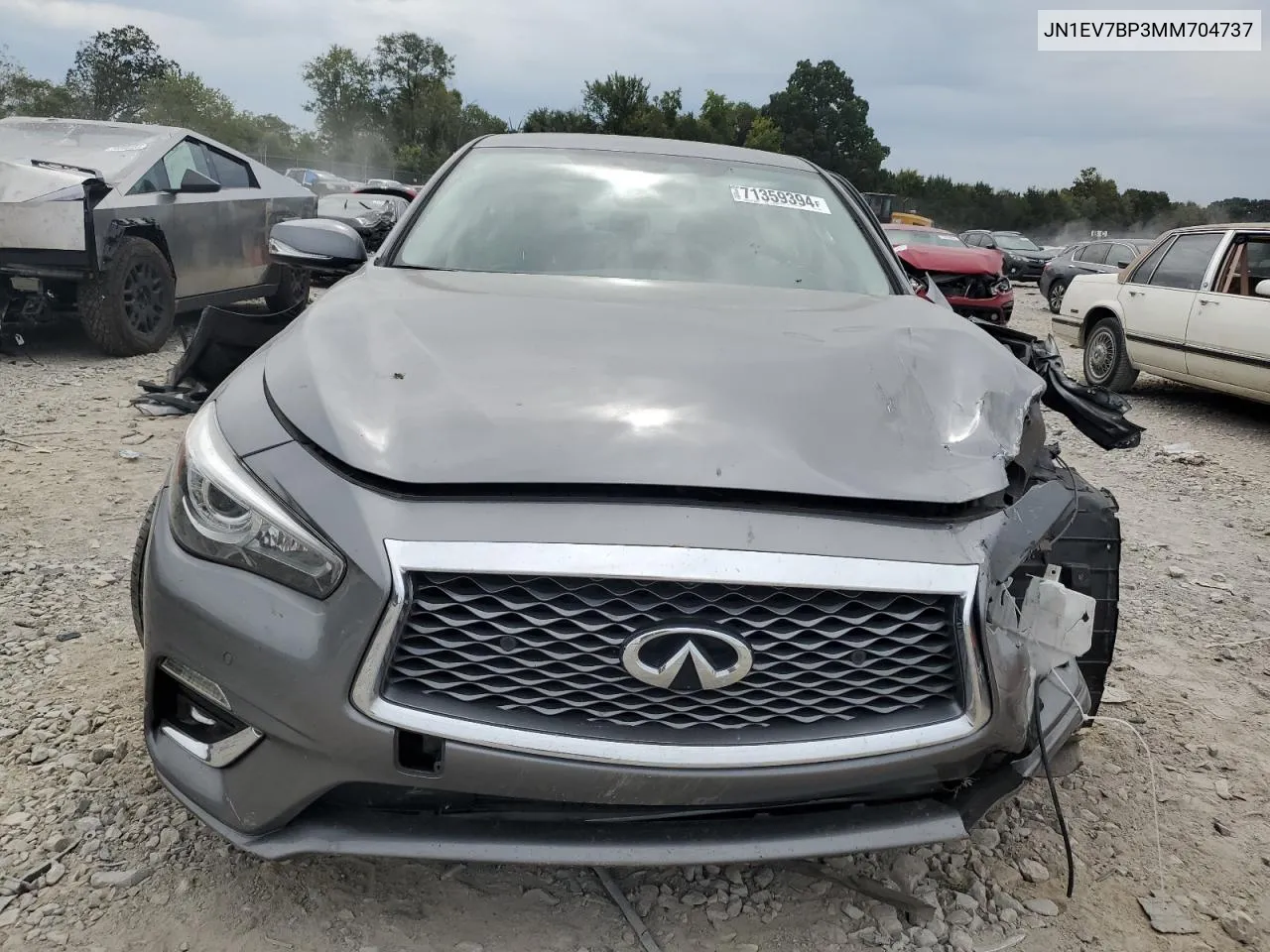 2021 Infiniti Q50 Luxe VIN: JN1EV7BP3MM704737 Lot: 71359394