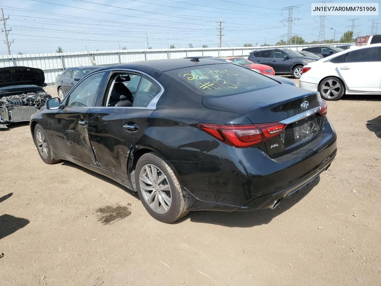 2021 Infiniti Q50 Pure VIN: JN1EV7AR0MM751906 Lot: 71446174