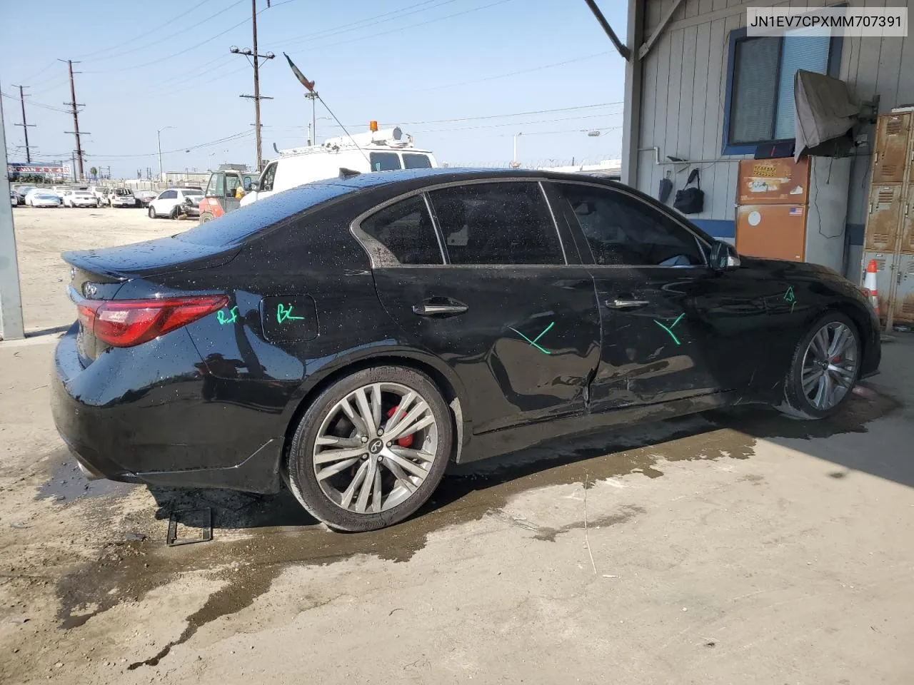 2021 Infiniti Q50 Sensory VIN: JN1EV7CPXMM707391 Lot: 71492384