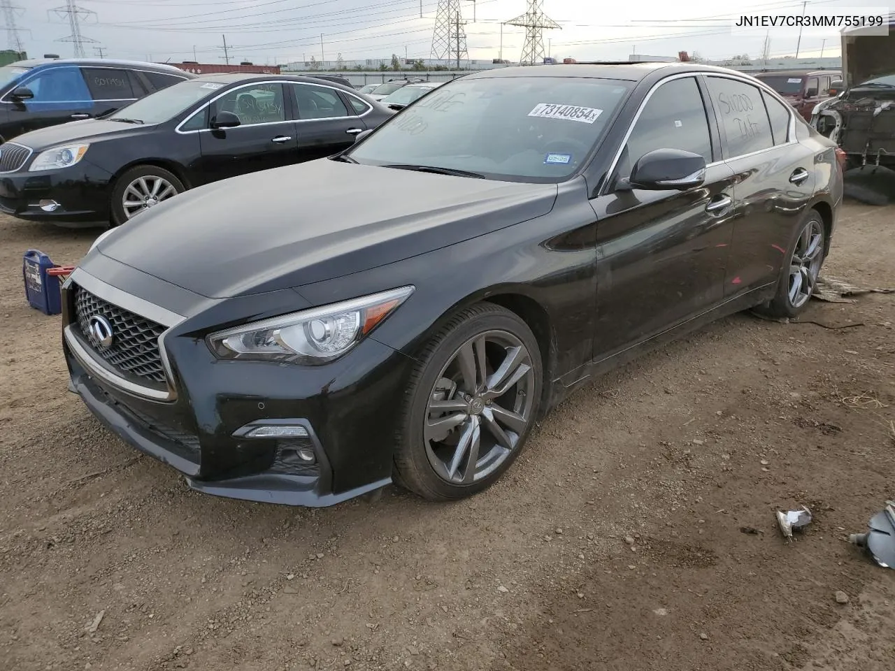 2021 Infiniti Q50 Sensory VIN: JN1EV7CR3MM755199 Lot: 73140854