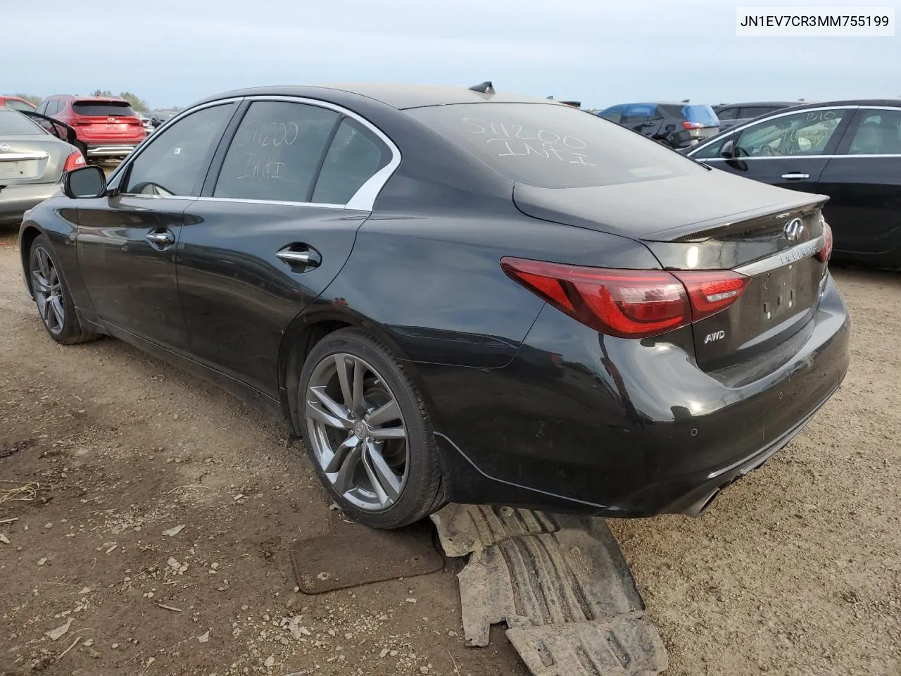 2021 Infiniti Q50 Sensory VIN: JN1EV7CR3MM755199 Lot: 73140854