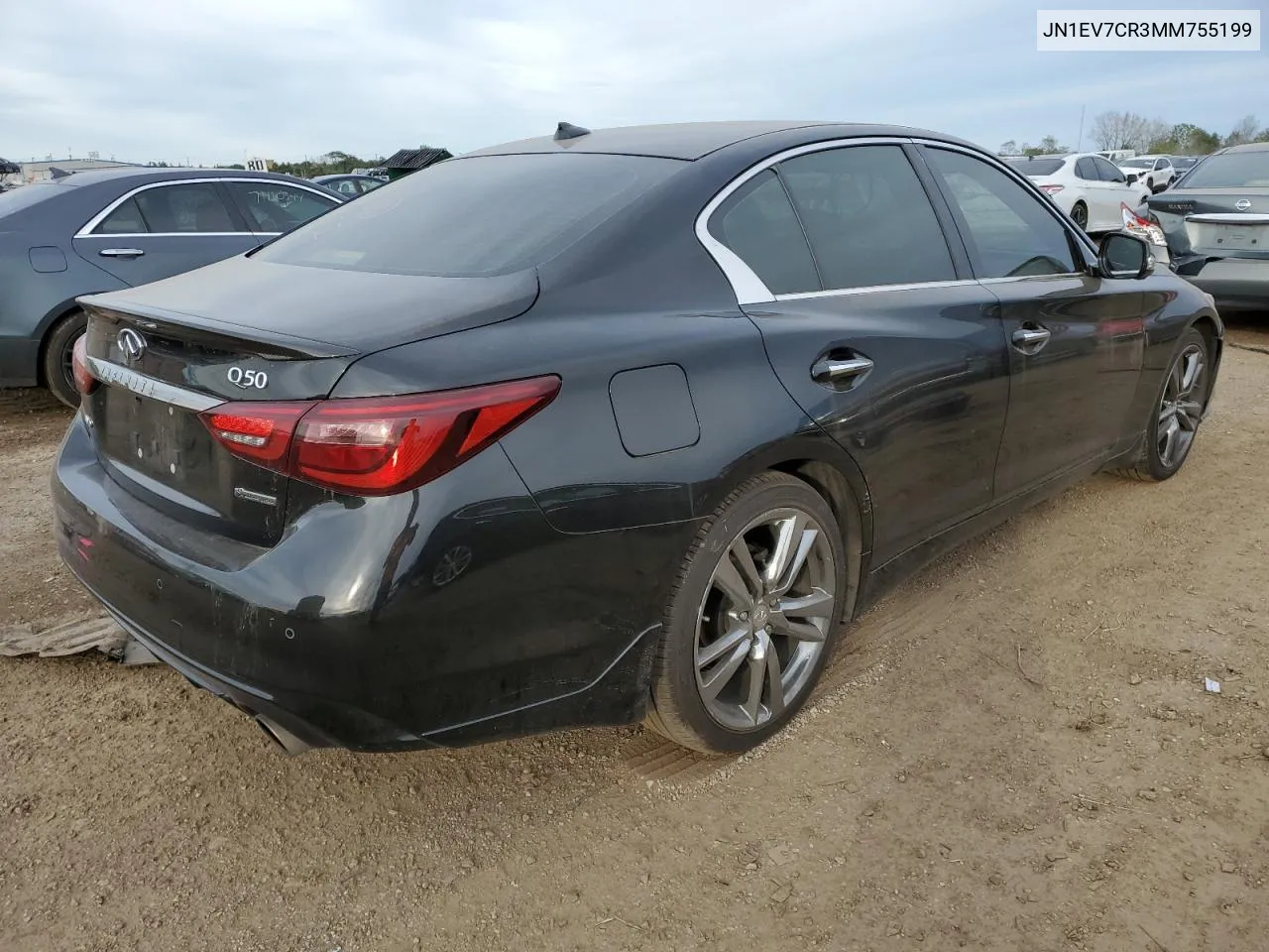 2021 Infiniti Q50 Sensory VIN: JN1EV7CR3MM755199 Lot: 73140854