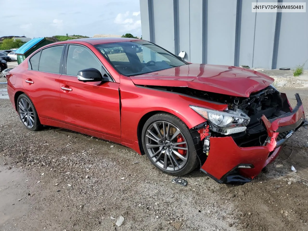 2021 Infiniti Q50 Red Sport 400 VIN: JN1FV7DP9MM850481 Lot: 73367314