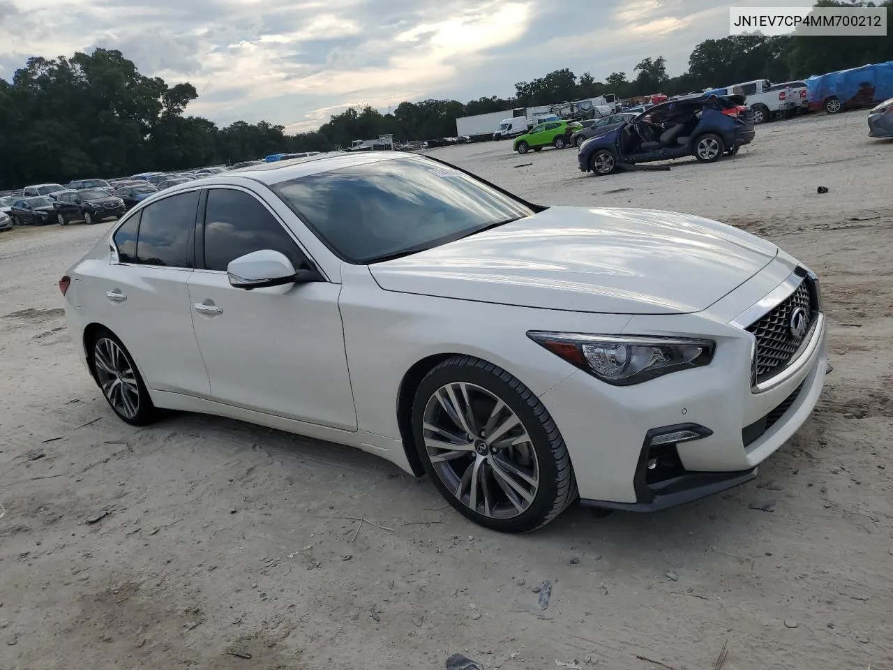 2021 Infiniti Q50 Sensory VIN: JN1EV7CP4MM700212 Lot: 73428834