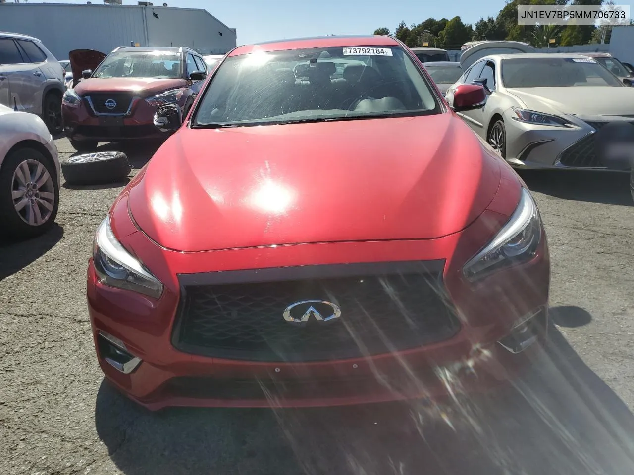 2021 Infiniti Q50 Luxe VIN: JN1EV7BP5MM706733 Lot: 73792184