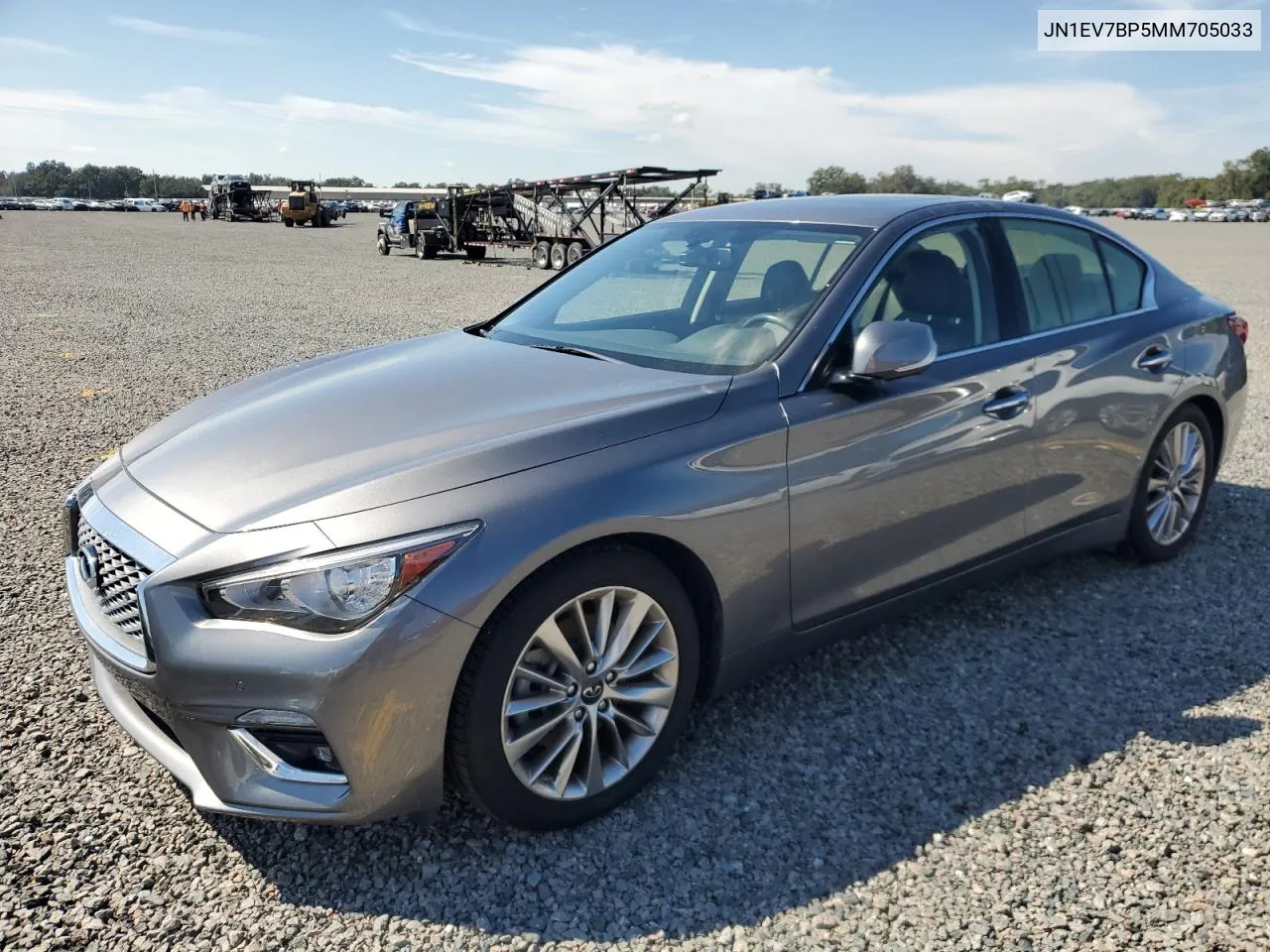 2021 Infiniti Q50 Luxe VIN: JN1EV7BP5MM705033 Lot: 74048114