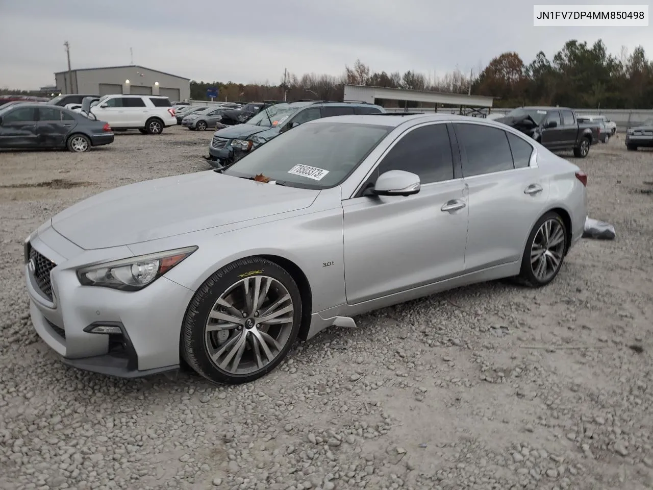 2021 Infiniti Q50 Red Sport 400 VIN: JN1FV7DP4MM850498 Lot: 78503373