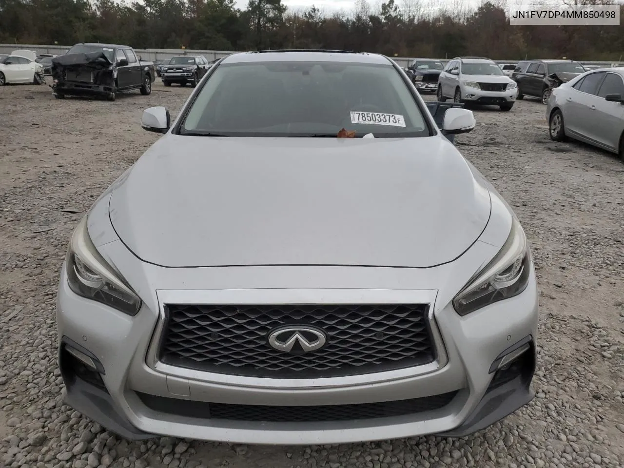 2021 Infiniti Q50 Red Sport 400 VIN: JN1FV7DP4MM850498 Lot: 78503373