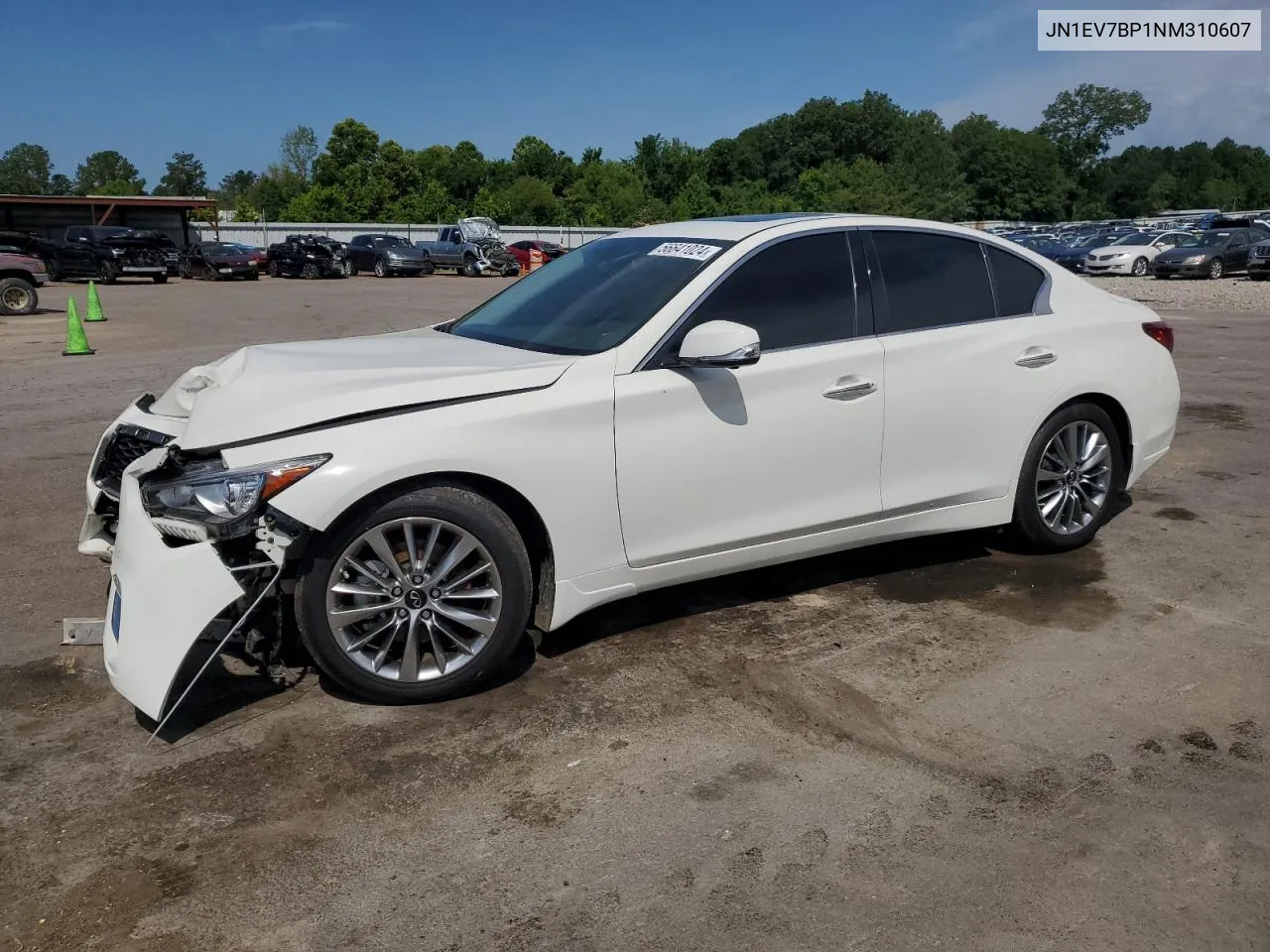 2022 Infiniti Q50 Luxe VIN: JN1EV7BP1NM310607 Lot: 56641024