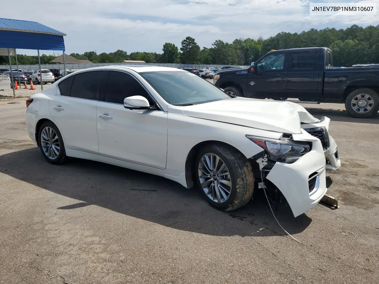 2022 Infiniti Q50 Luxe VIN: JN1EV7BP1NM310607 Lot: 56641024