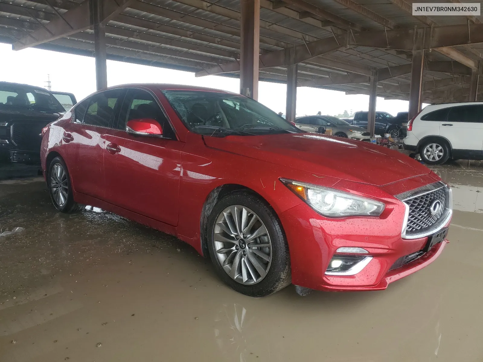 2022 Infiniti Q50 Luxe VIN: JN1EV7BR0NM342630 Lot: 64607054