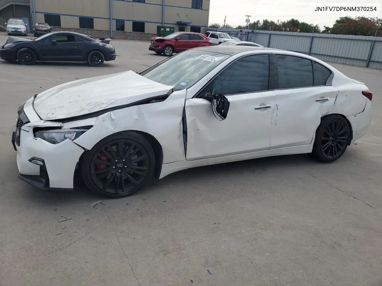 2022 Infiniti Q50 Red Sport 400 VIN: JN1FV7DP6NM370254 Lot: 66901124