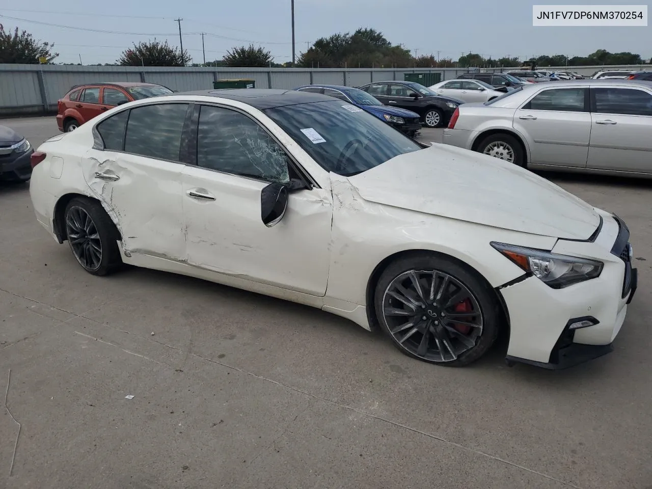 2022 Infiniti Q50 Red Sport 400 VIN: JN1FV7DP6NM370254 Lot: 66901124