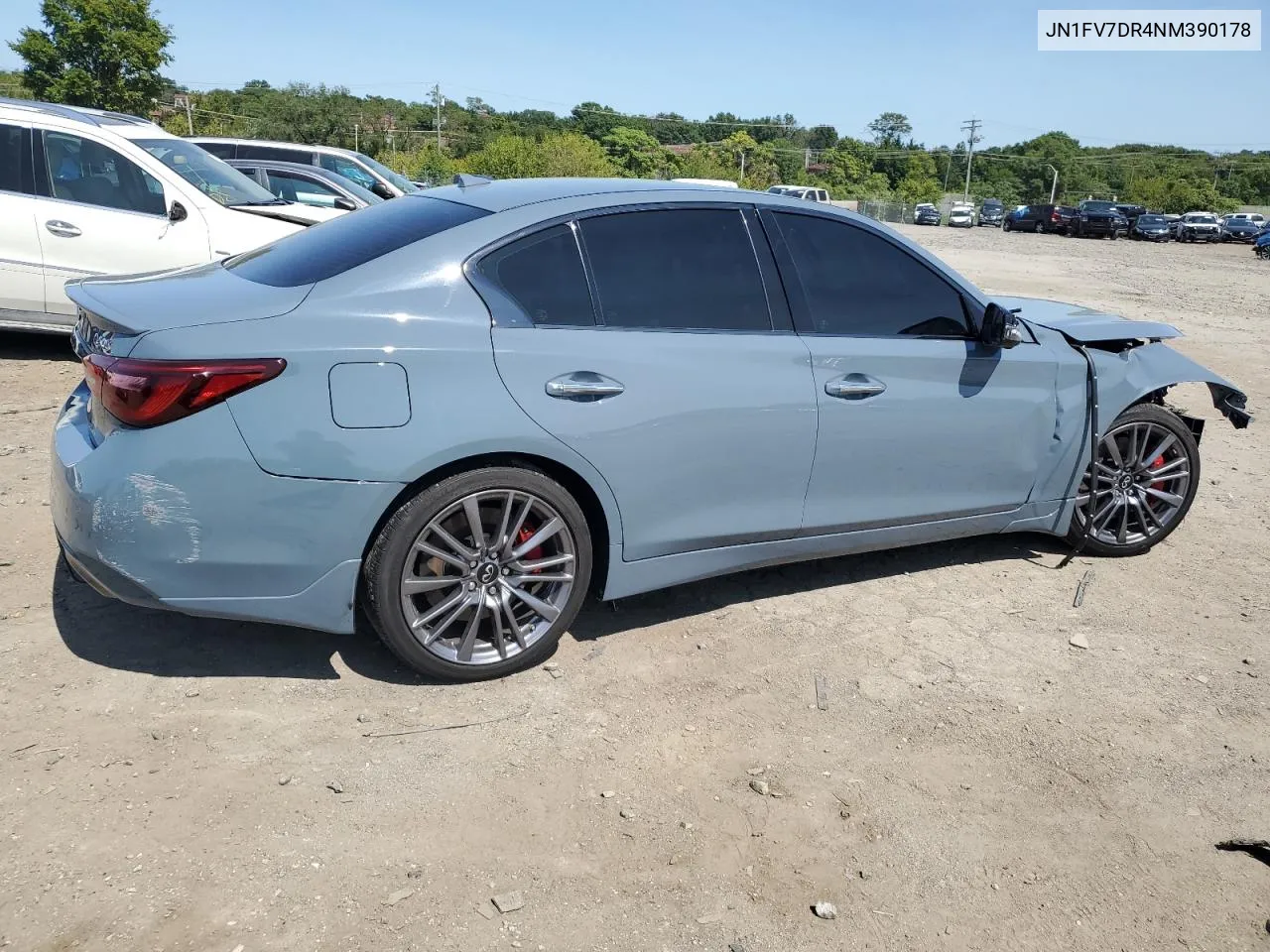 2022 Infiniti Q50 Red Sport 400 VIN: JN1FV7DR4NM390178 Lot: 69999424