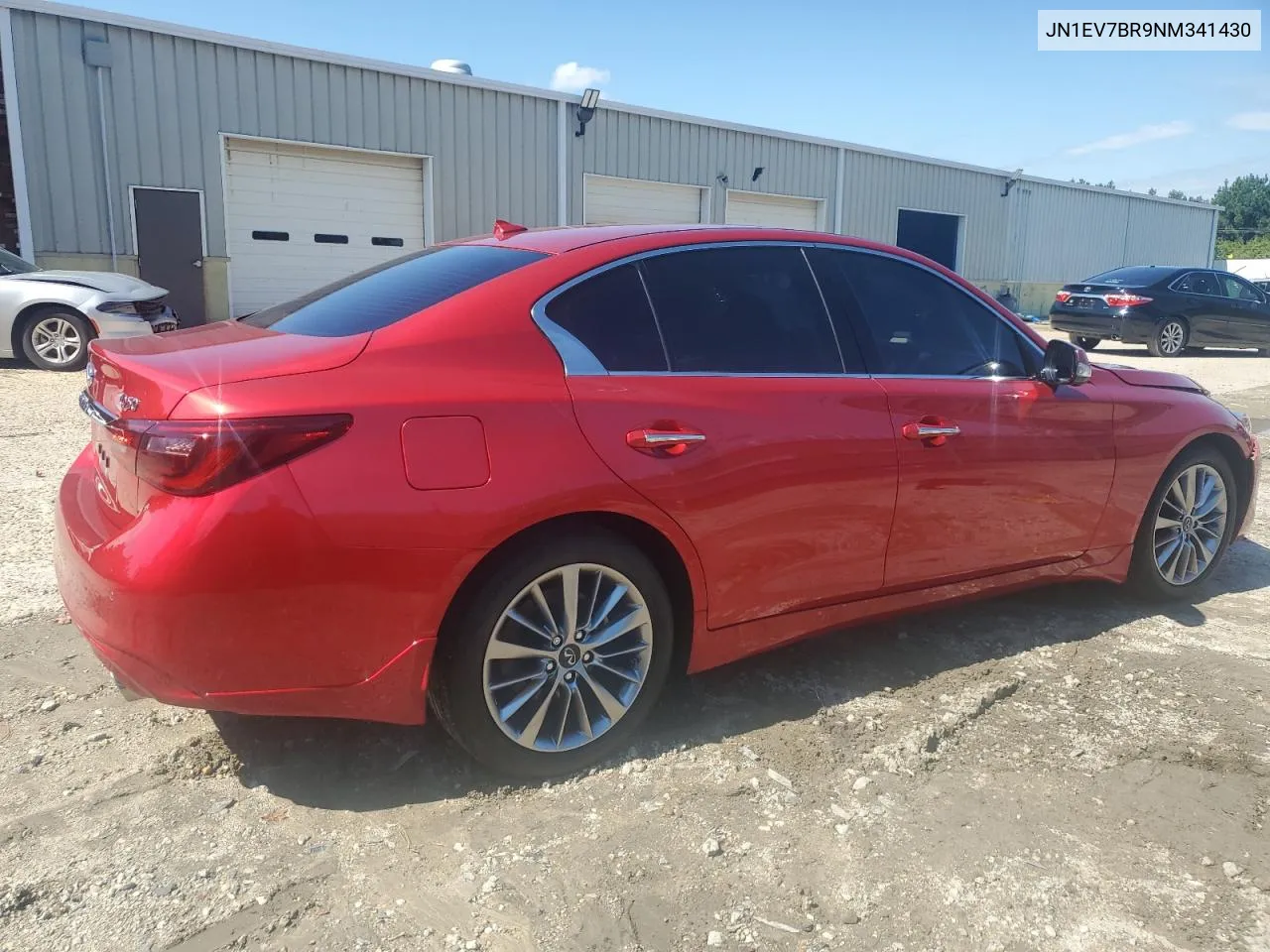 2022 Infiniti Q50 Luxe VIN: JN1EV7BR9NM341430 Lot: 71809634