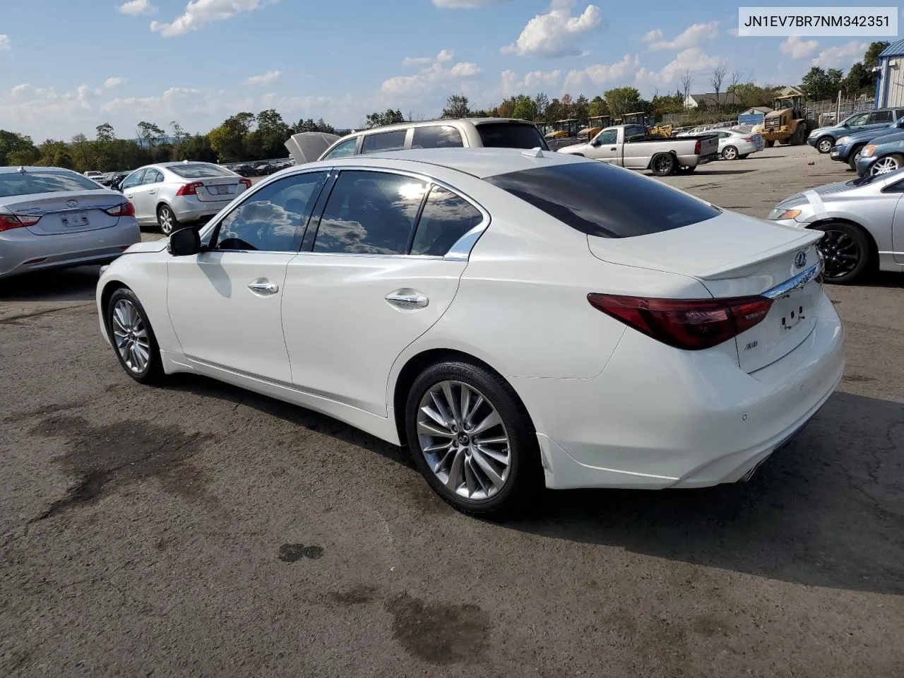 2022 Infiniti Q50 Luxe VIN: JN1EV7BR7NM342351 Lot: 72524014