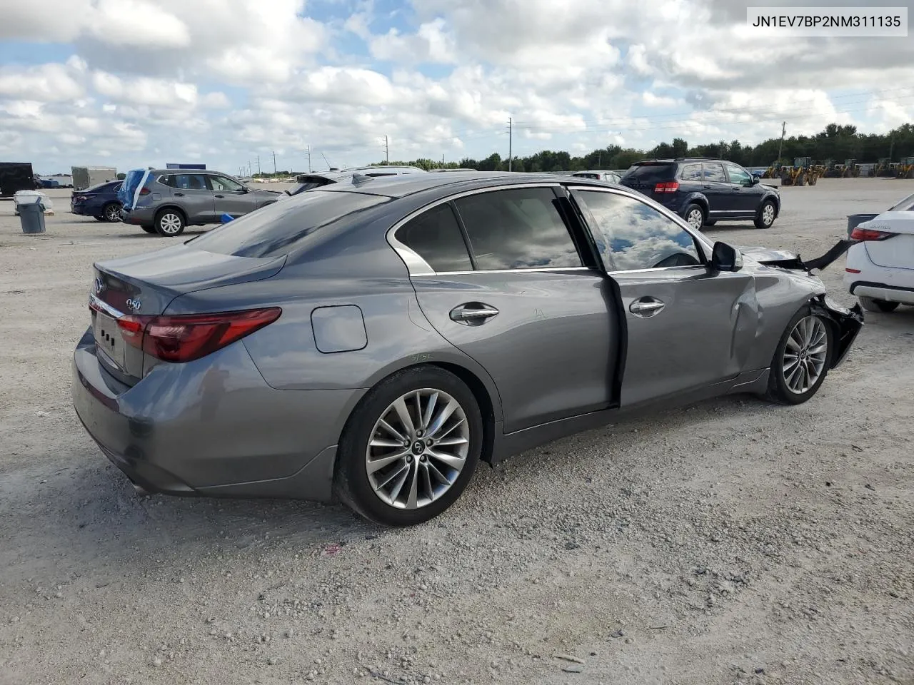 JN1EV7BP2NM311135 2022 Infiniti Q50 Luxe