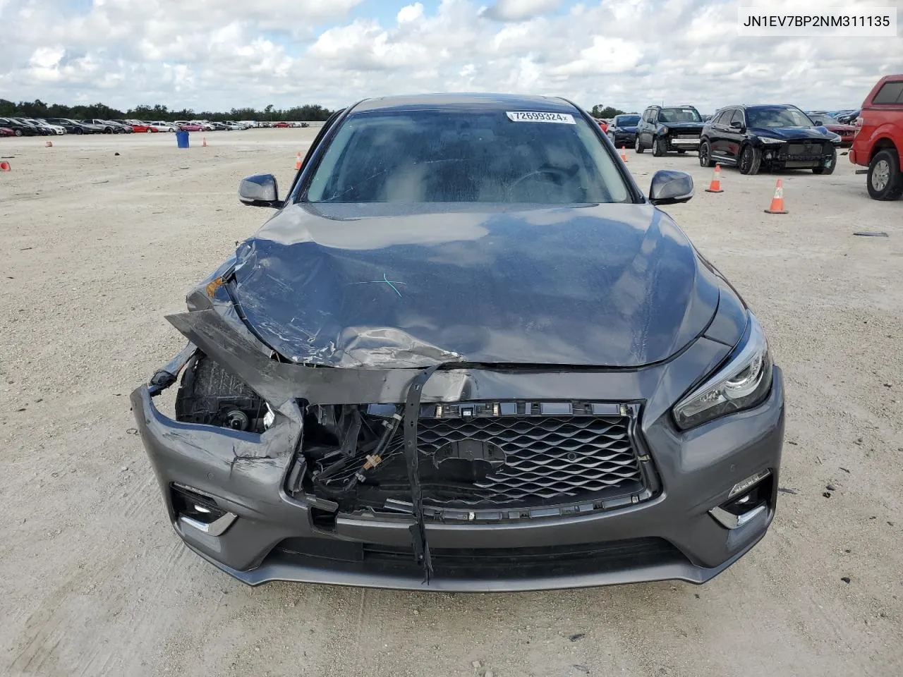 2022 Infiniti Q50 Luxe VIN: JN1EV7BP2NM311135 Lot: 72699324