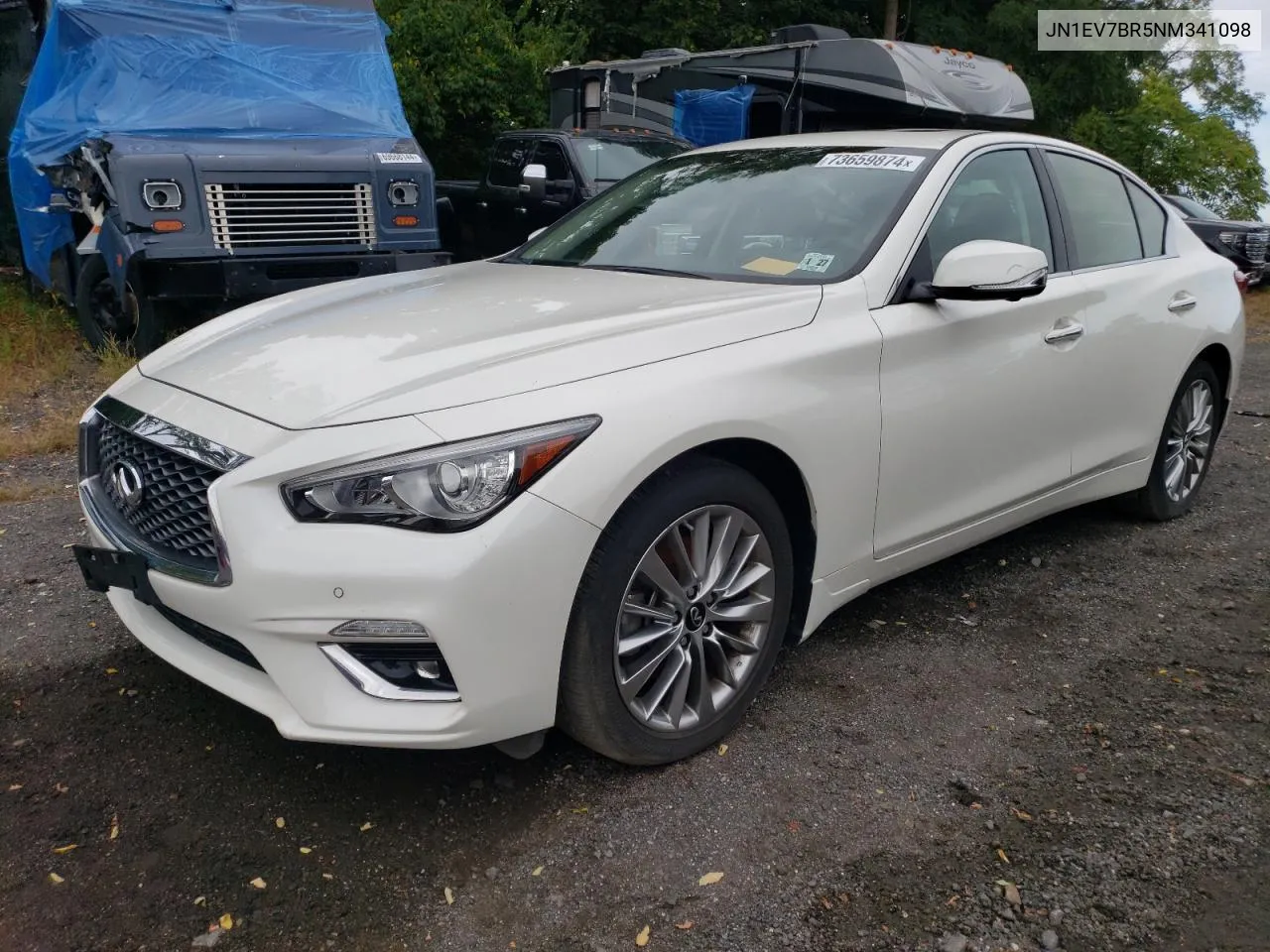 2022 Infiniti Q50 Luxe VIN: JN1EV7BR5NM341098 Lot: 73659874