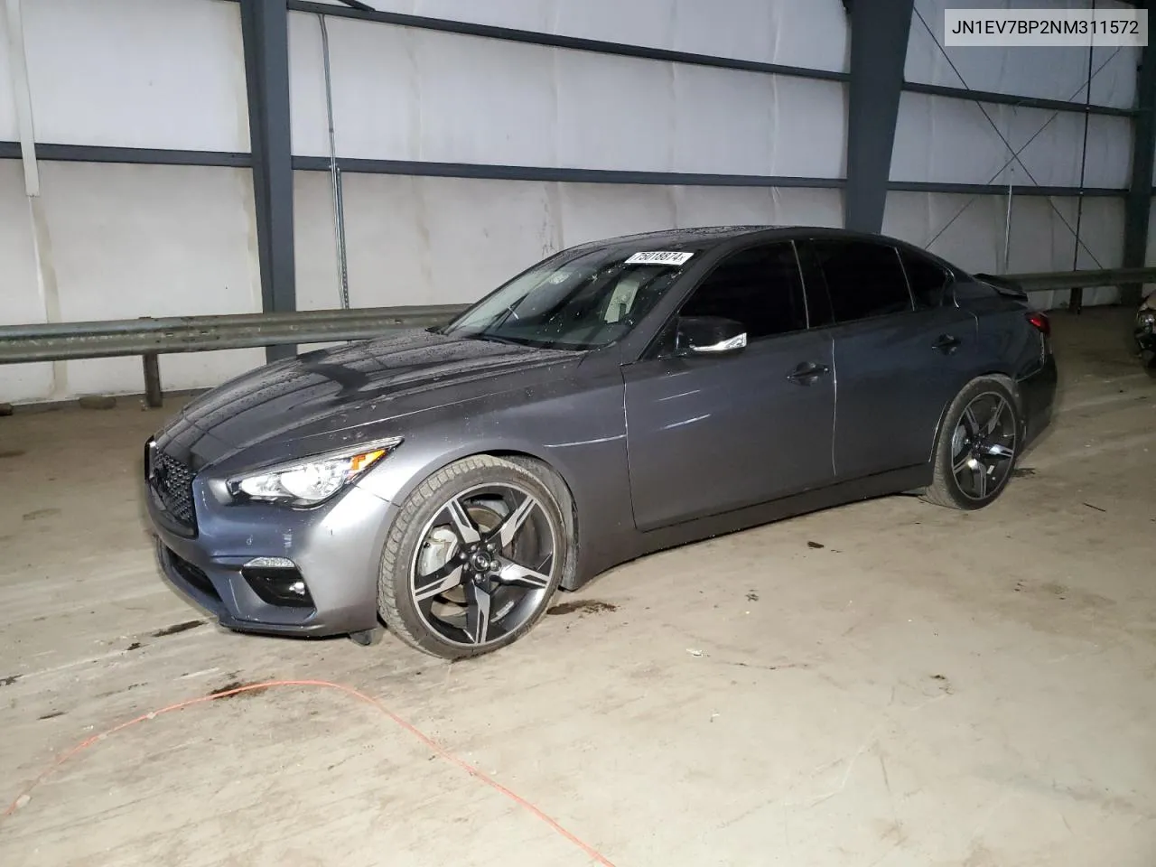 2022 Infiniti Q50 Luxe VIN: JN1EV7BP2NM311572 Lot: 75018874