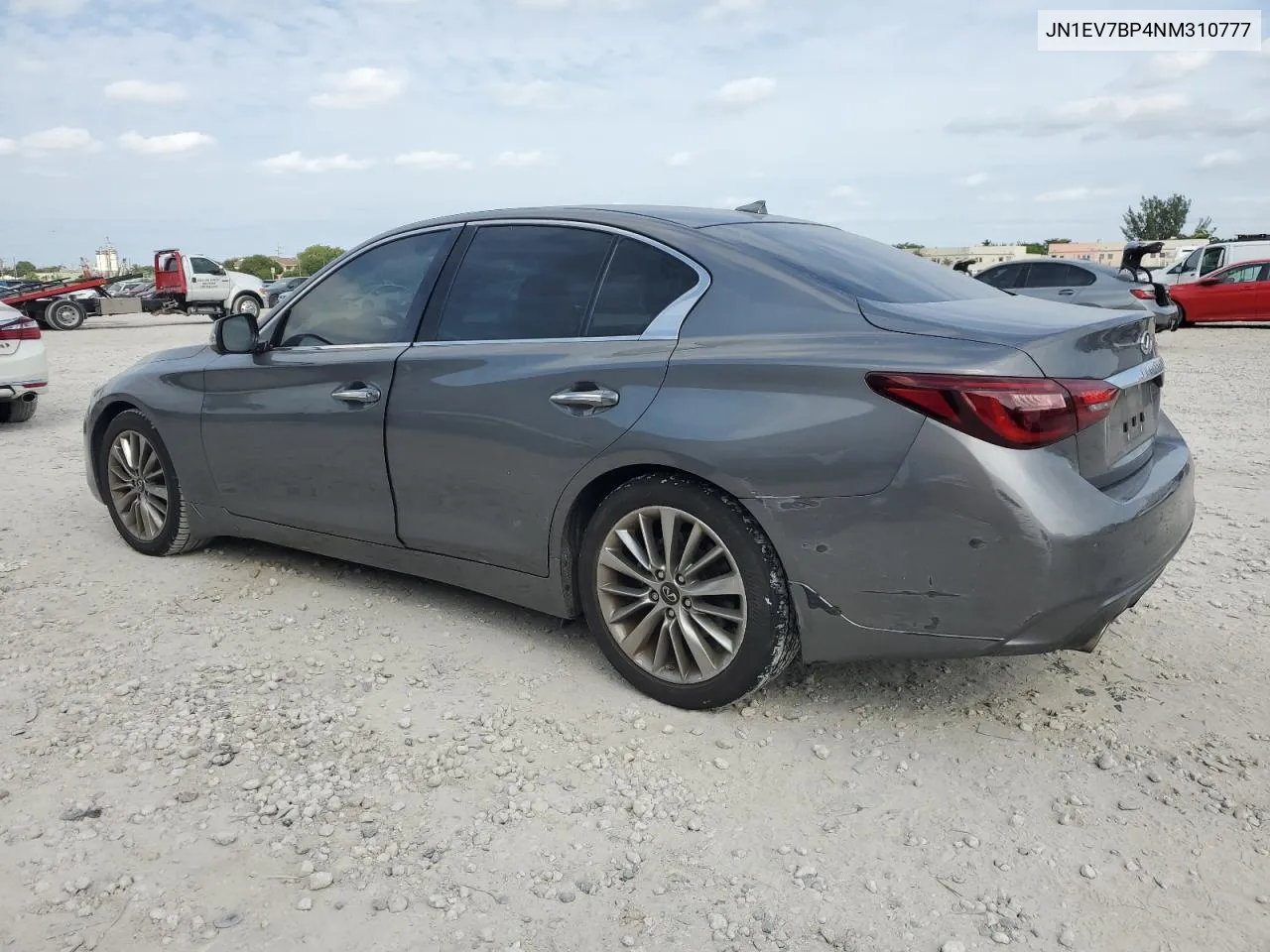 2022 Infiniti Q50 Luxe VIN: JN1EV7BP4NM310777 Lot: 76330074