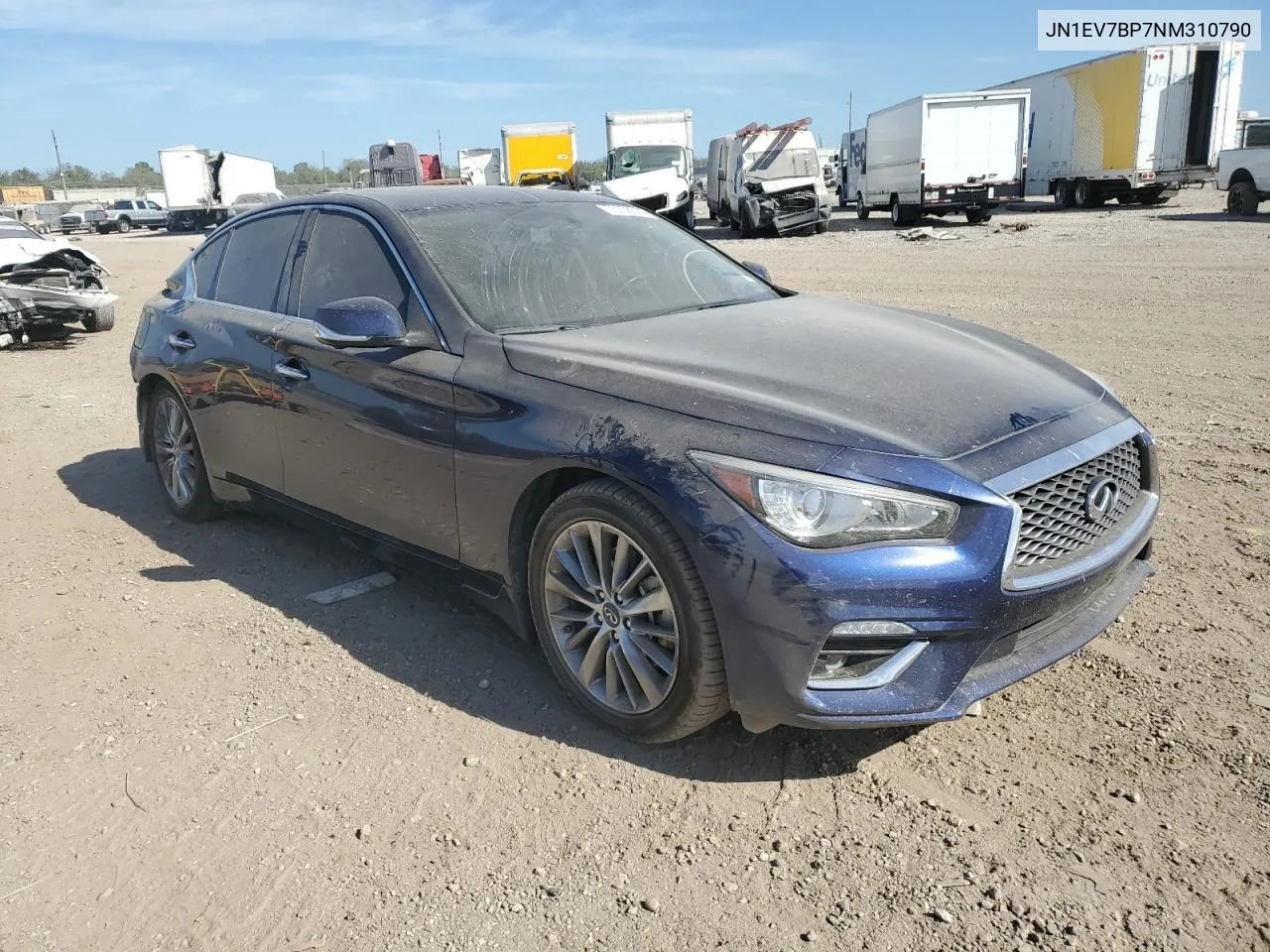 2022 Infiniti Q50 Luxe VIN: JN1EV7BP7NM310790 Lot: 76708514