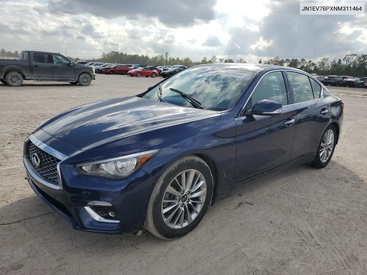 2022 Infiniti Q50 Luxe VIN: JN1EV7BPXNM311464 Lot: 80200044