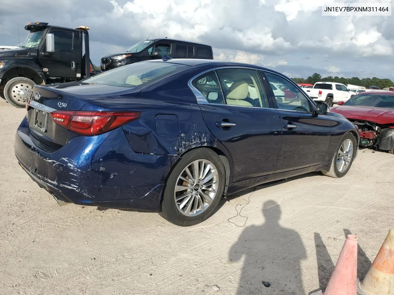 2022 Infiniti Q50 Luxe VIN: JN1EV7BPXNM311464 Lot: 80200044