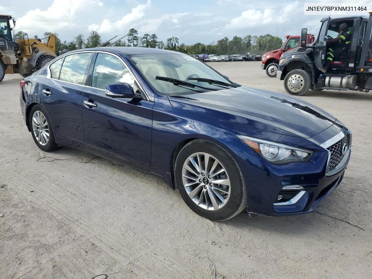 2022 Infiniti Q50 Luxe VIN: JN1EV7BPXNM311464 Lot: 80200044