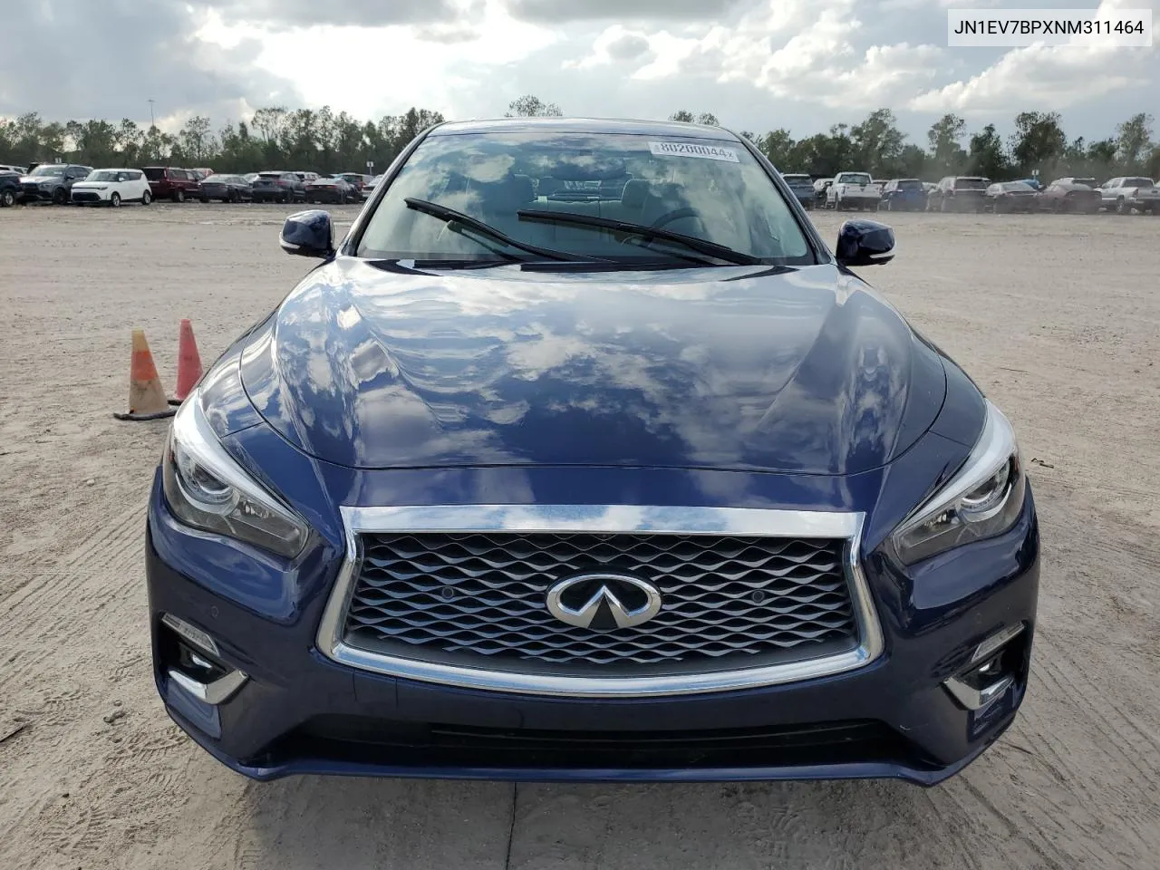 2022 Infiniti Q50 Luxe VIN: JN1EV7BPXNM311464 Lot: 80200044