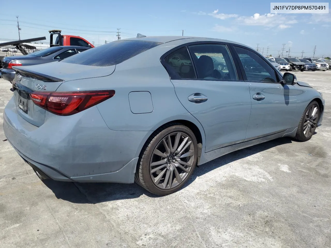 2023 Infiniti Q50 Red Sport 400 VIN: JN1FV7DP8PM570491 Lot: 63653044