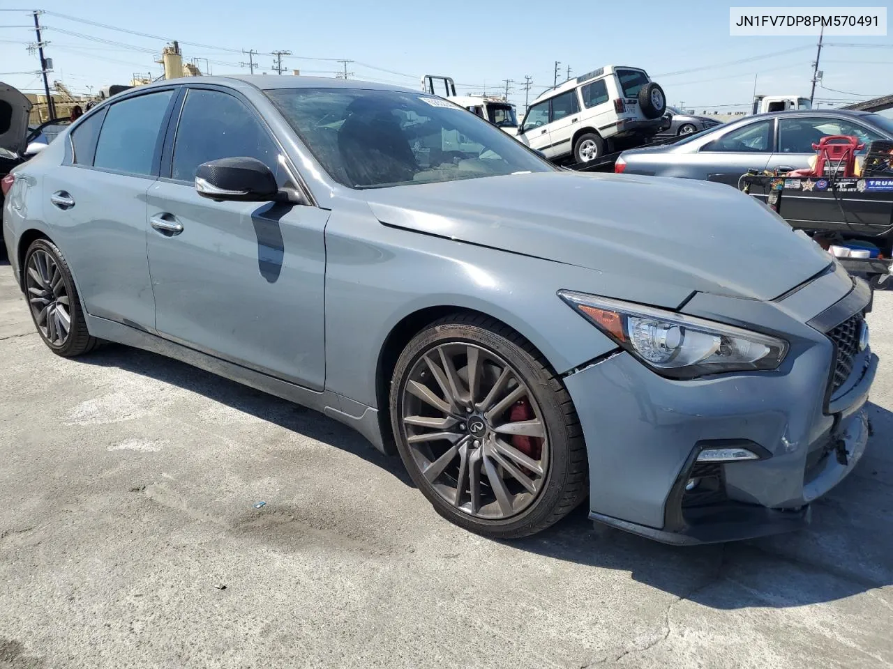 2023 Infiniti Q50 Red Sport 400 VIN: JN1FV7DP8PM570491 Lot: 63653044