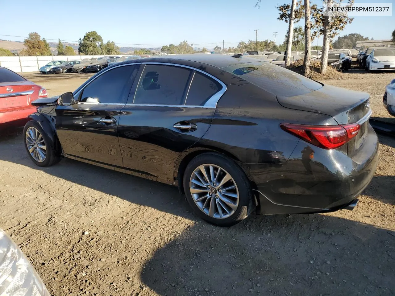 2023 Infiniti Q50 Luxe VIN: JN1EV7BP8PM512377 Lot: 74734624