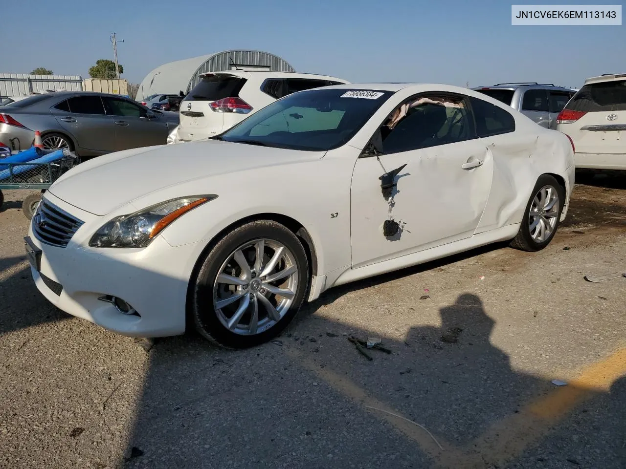 2014 Infiniti Q60 Journey VIN: JN1CV6EK6EM113143 Lot: 75856384