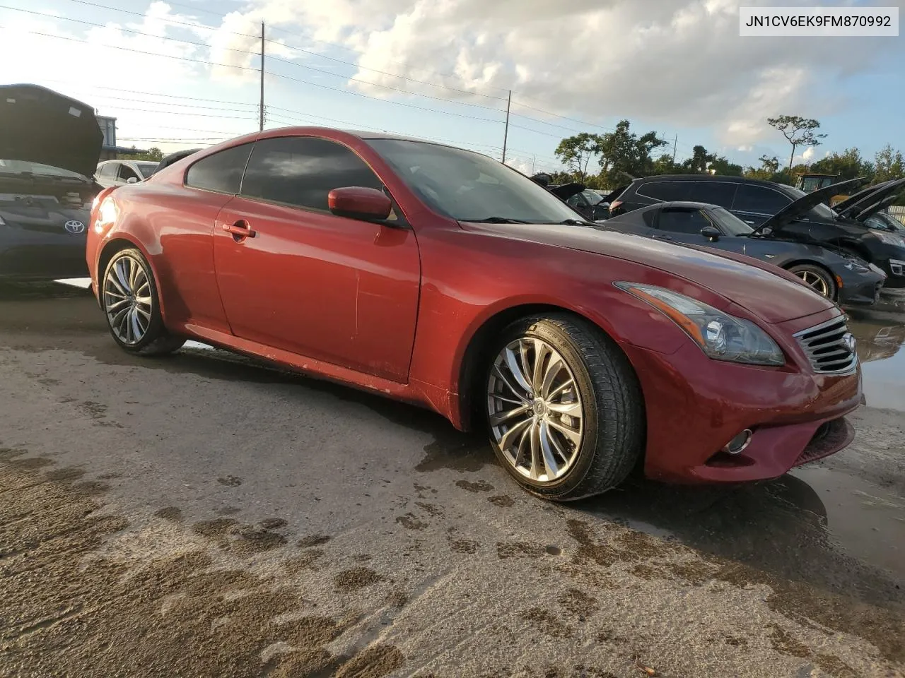 2015 Infiniti Q60 Journey VIN: JN1CV6EK9FM870992 Lot: 73780094